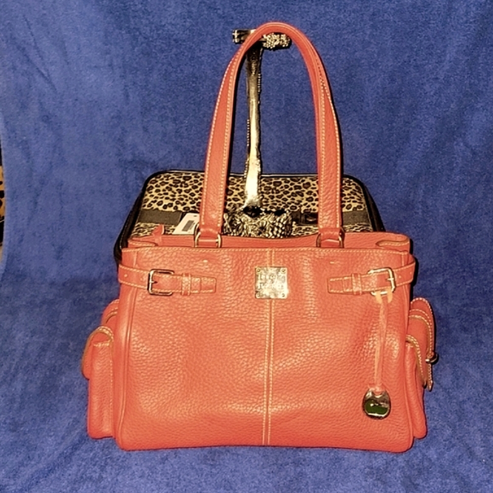 Dooney and Bourke red leather shoulder bag